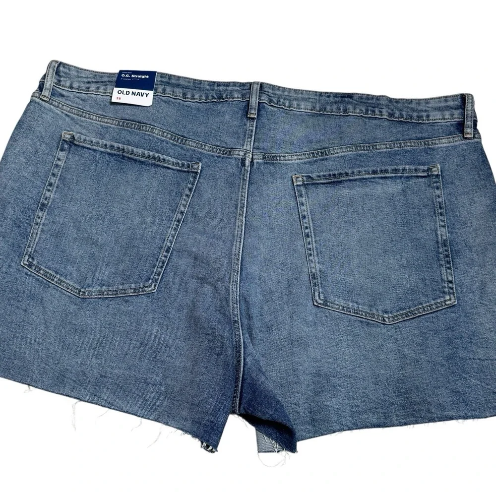 NEW Old Navy‎ High-Rise OG Straight Distressed Jean Shorts Capsule Summer 28
